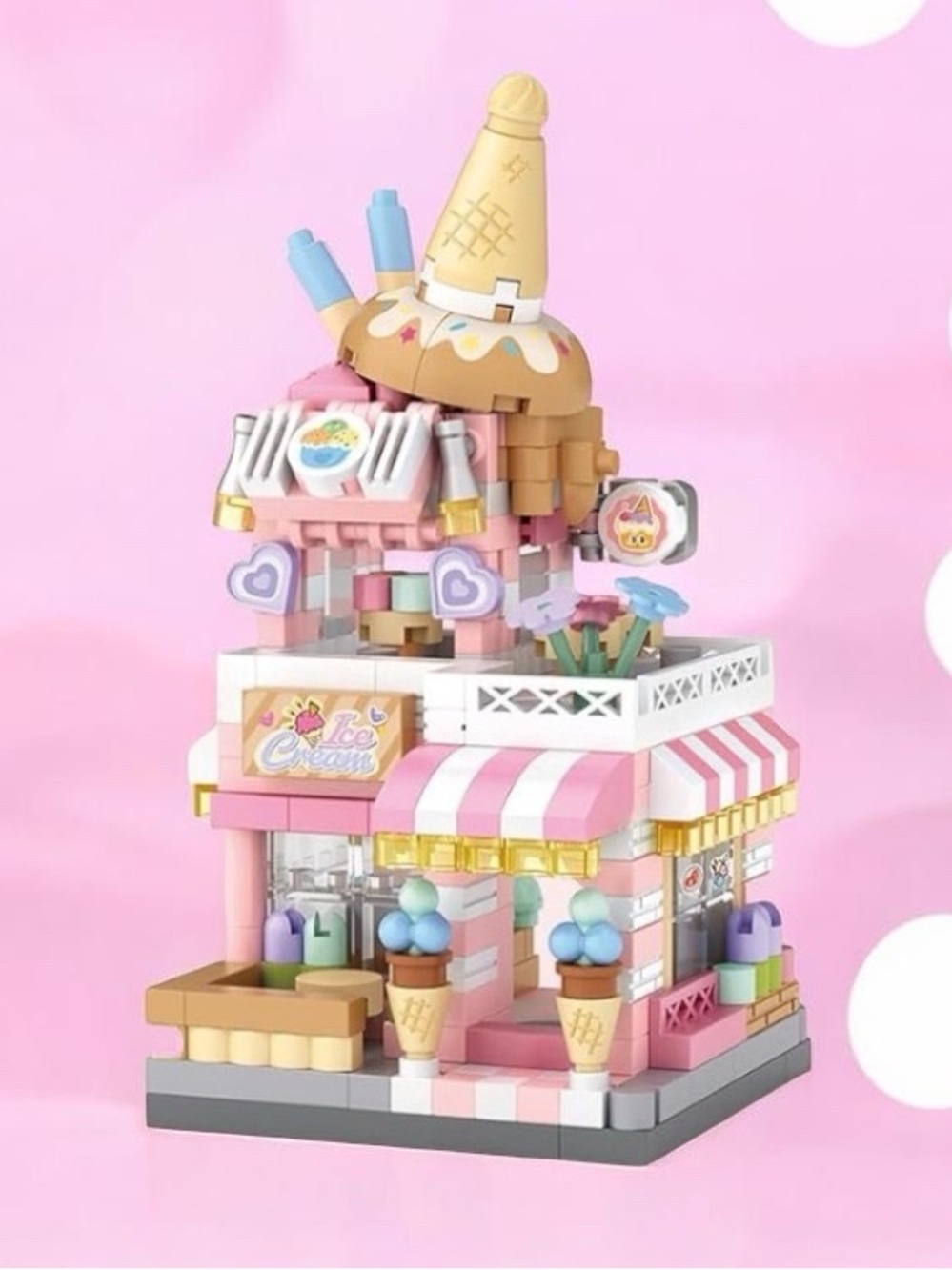 Ice Cream Shop Micro Block Building Set